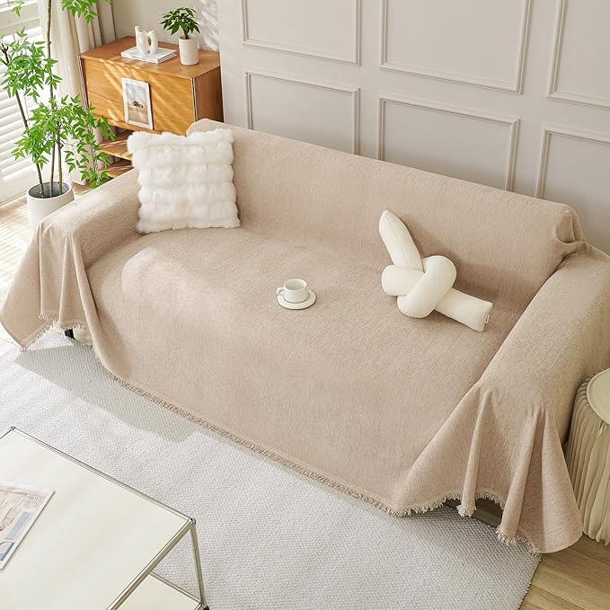 DREAMINGO Sofa Covers Washable Thick Chenille Couch Cover