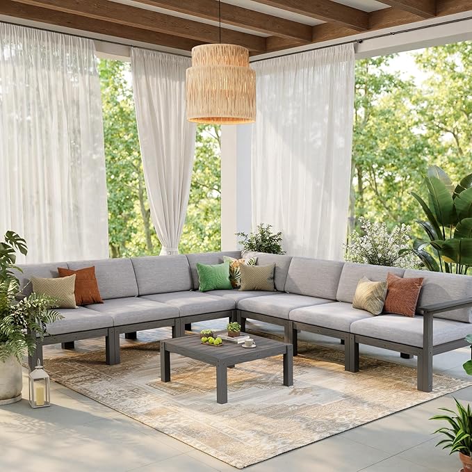 Stoog 11-Piece Patio Furniture Set, All-Weather Outdoor Sectional Sofa Set