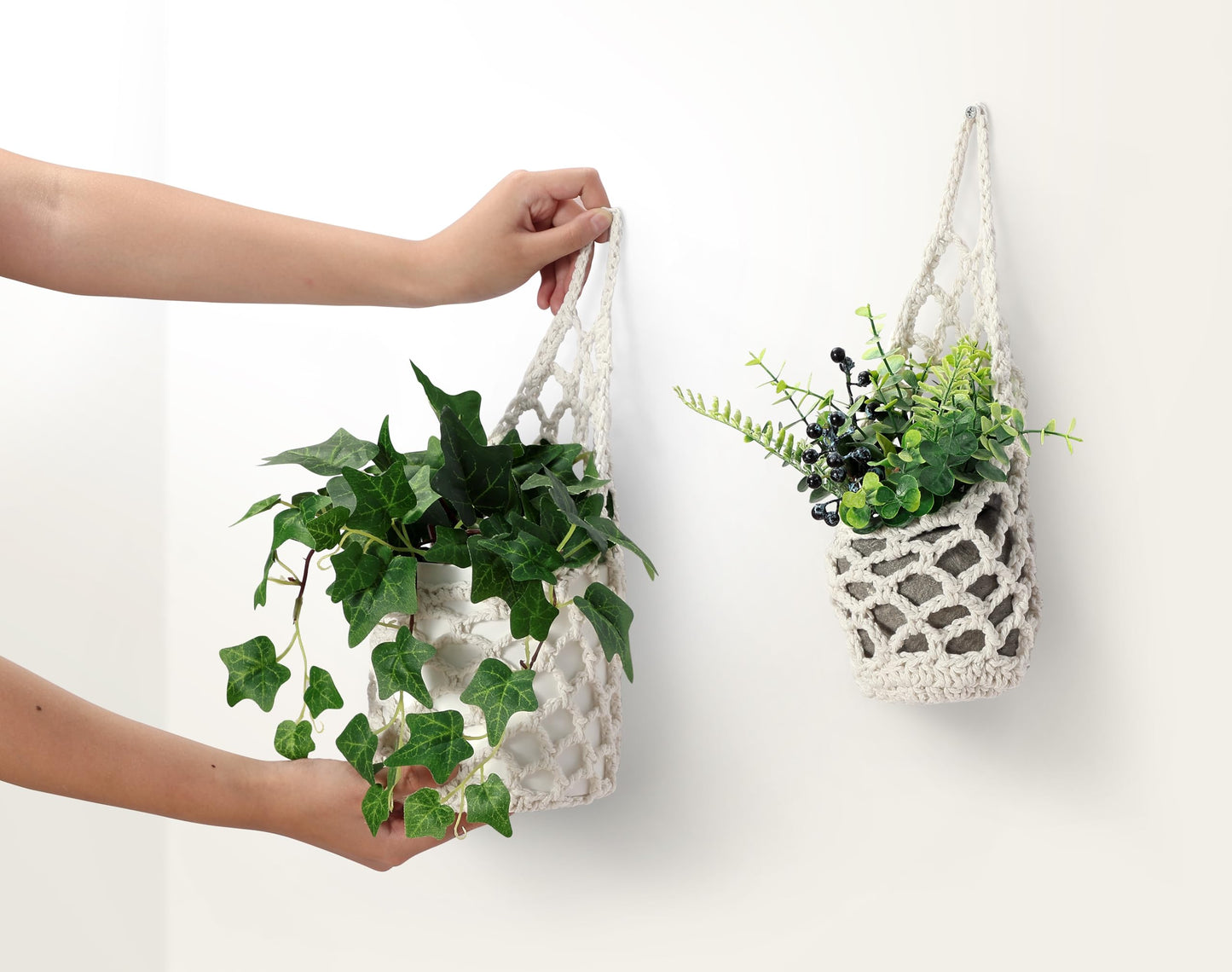 Shineloha 3 Packs Hanging Planters for Indoor Plants up to 4 in., Wall Plant Holder | Plant Hanger Indoor, Wall Planters for Indoor Plants, Hanging Plant (3PK, for 4 inch Pot)