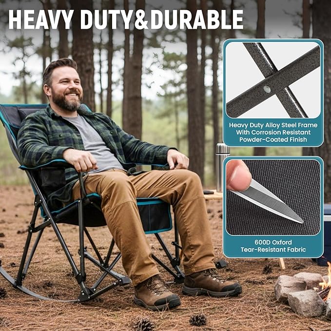 FUNDANGO Oversized Rocking Camping Chair