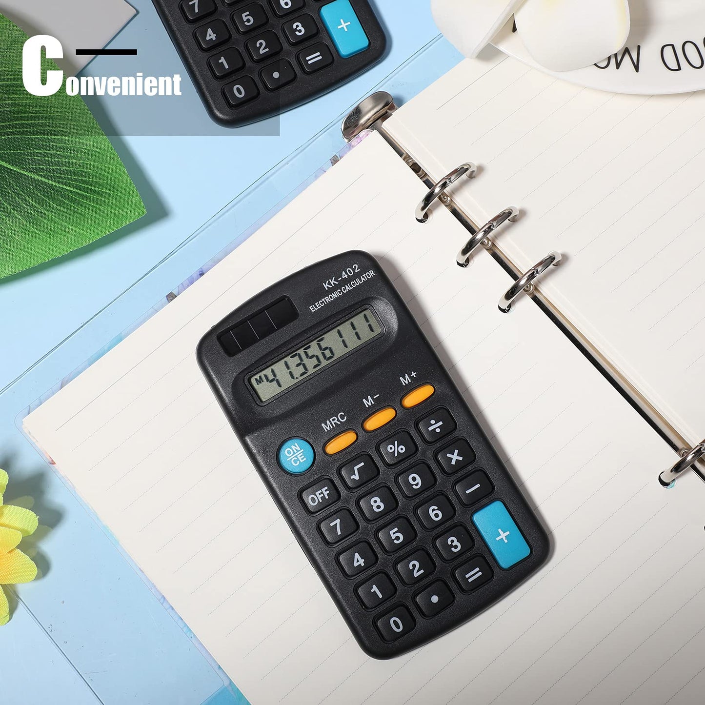 Fiada 12 Pieces Pocket Size Mini Calculators Handheld Angled 8-Digit Display Calculators Basic Standard Small Accounting Desktop Supplies for Office School and Home