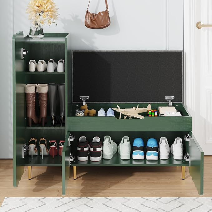 3More Shoe Organizer Cabinet, Entryway Bench
