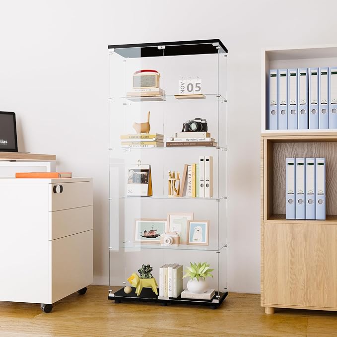 LFT HUIMEI2Y Glass Display Cabinet 5-Shelf