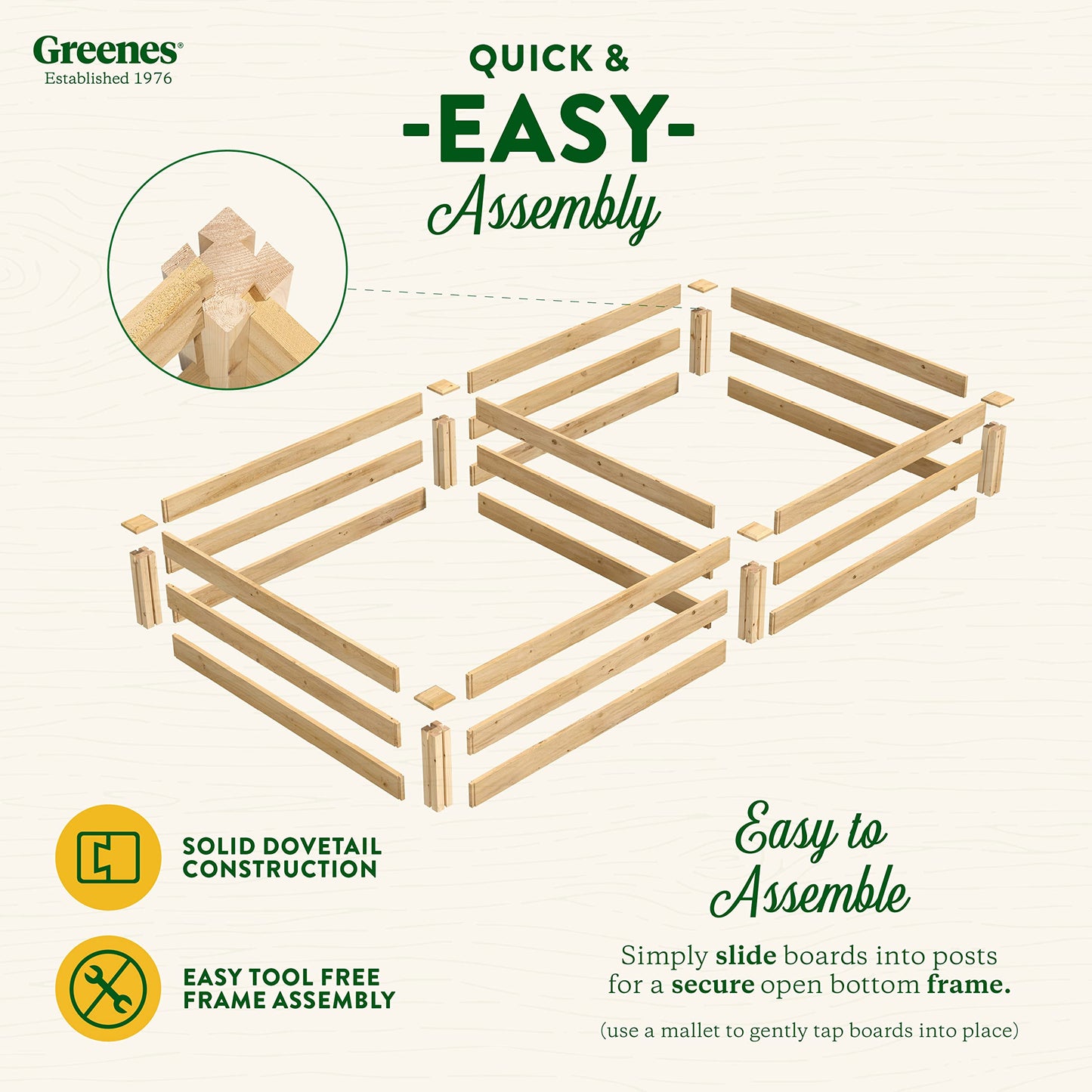 Greenes Fence Premium Cedar Raised Garden Bed, 4' x 8' x 10.5" (3/4" Thick) - Made in USA with North American Cedar