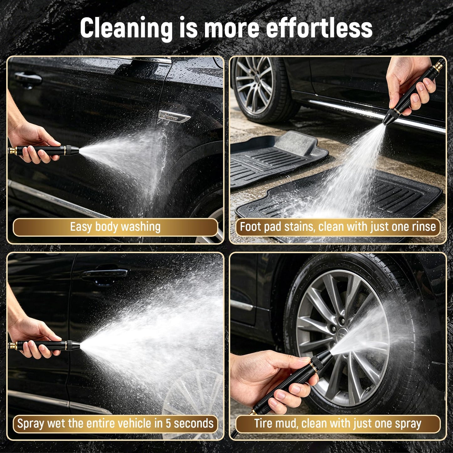 2026 New Jet Nozzle PowerWasher for Garden Hose, 2Pcs Garden Hose Nozzle High Pressure PowerfulCleaning Spray Evenly, High Pressure Hose Nozzle for Car Washing (Pacifier Interface)