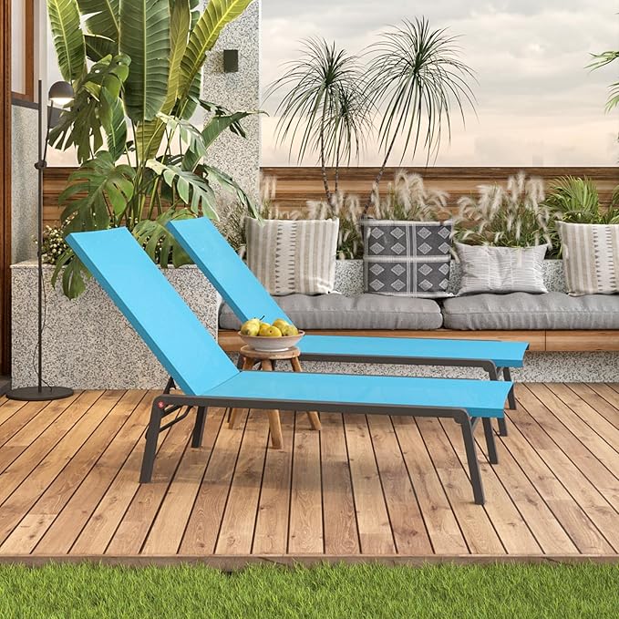 Patio Chaise Lounge Set of 2