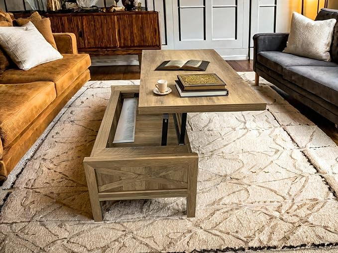Lift Top Coffee Table with Hidden Compartment, Storage Coffee Table with Lift