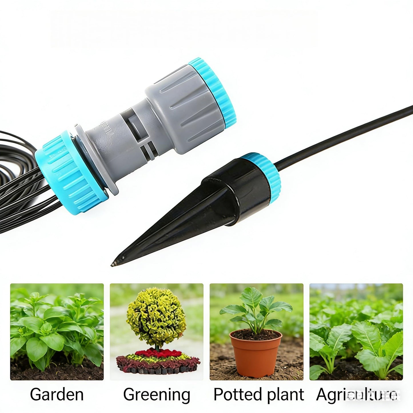 Automatic Drip Irrigation Kit 10 Drip Lines Lazy Plant Watering Tool for Potted Plants Adjustable Flow Rate Outdoor Indoor Garden Tool No Need for Manual Watering