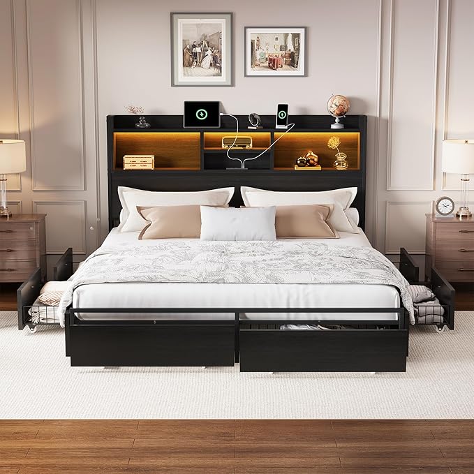 LARMACE Queen Size Bed Frame