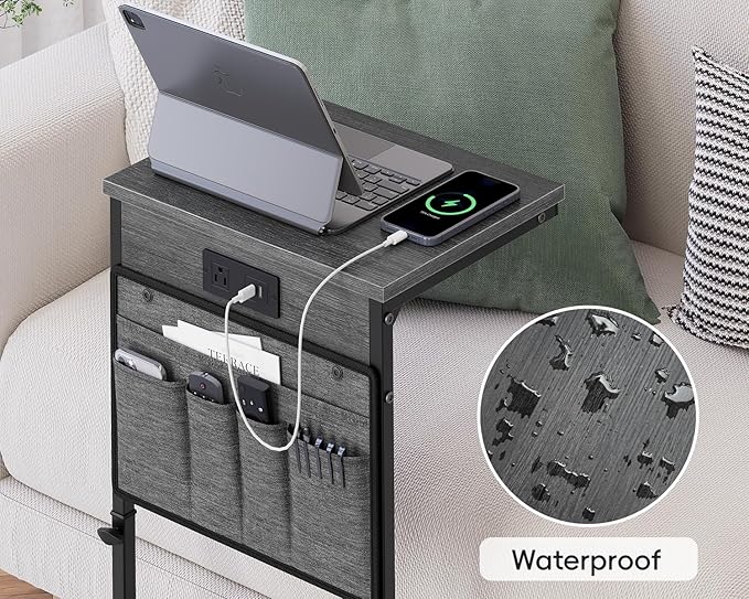 Vagusicc C-Shaped End Table