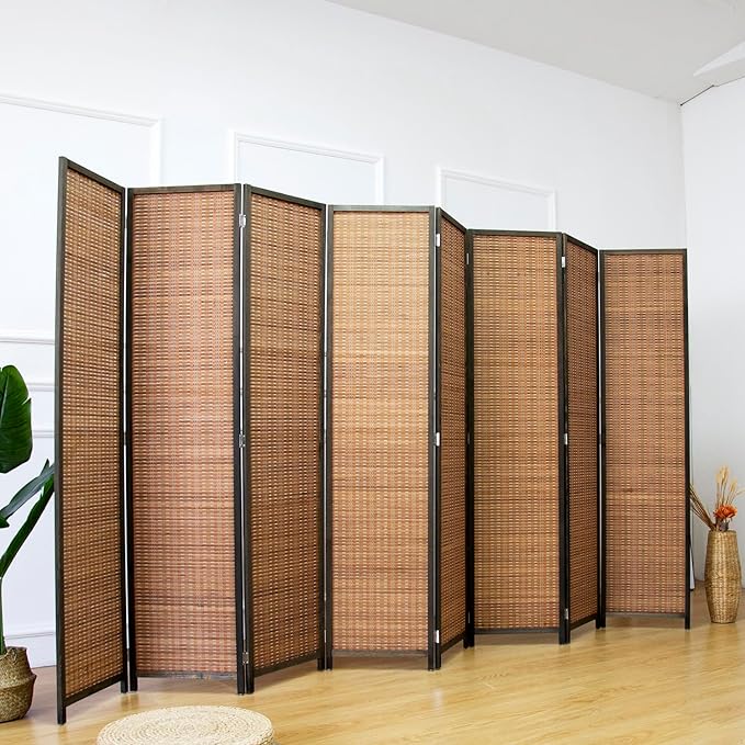 Furnnylane 8 Panel Bamboo Room Divider