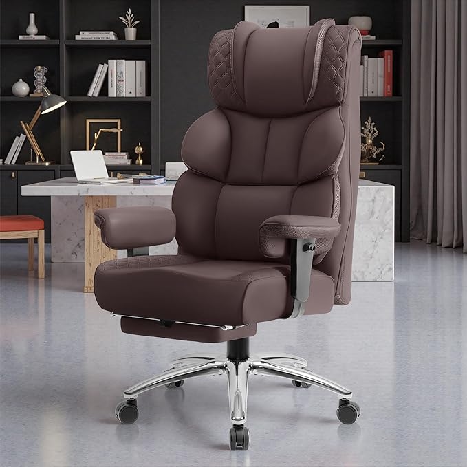 BestGlory Office Desk Chair, Big and Tall Leather Gaming Chair