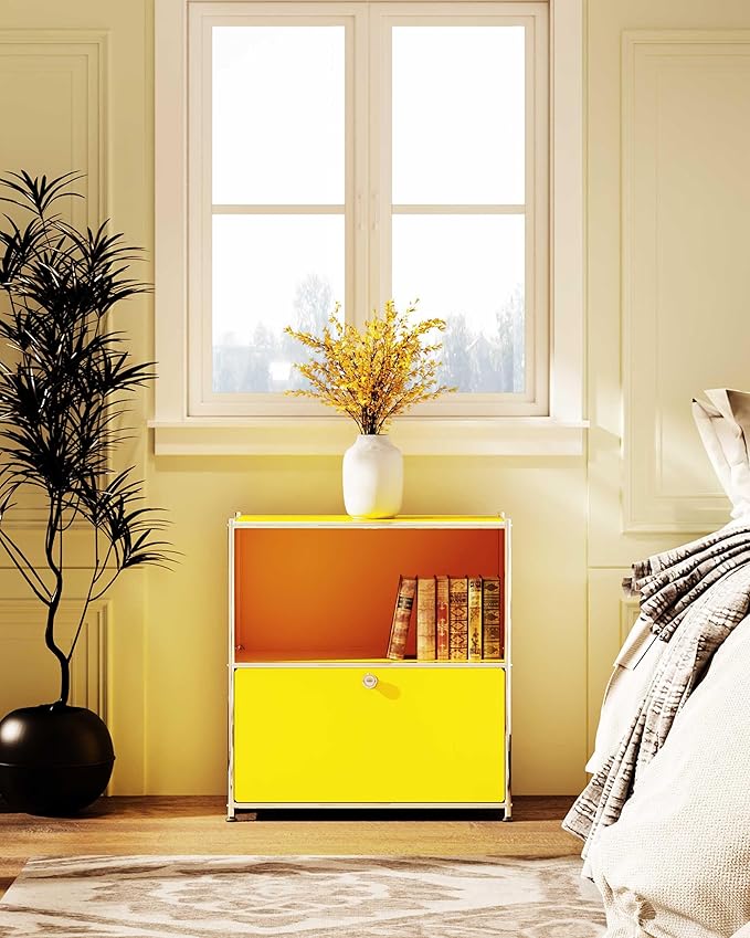 32.5-Inch Flip-Top Side Table & Buffet Cabinet