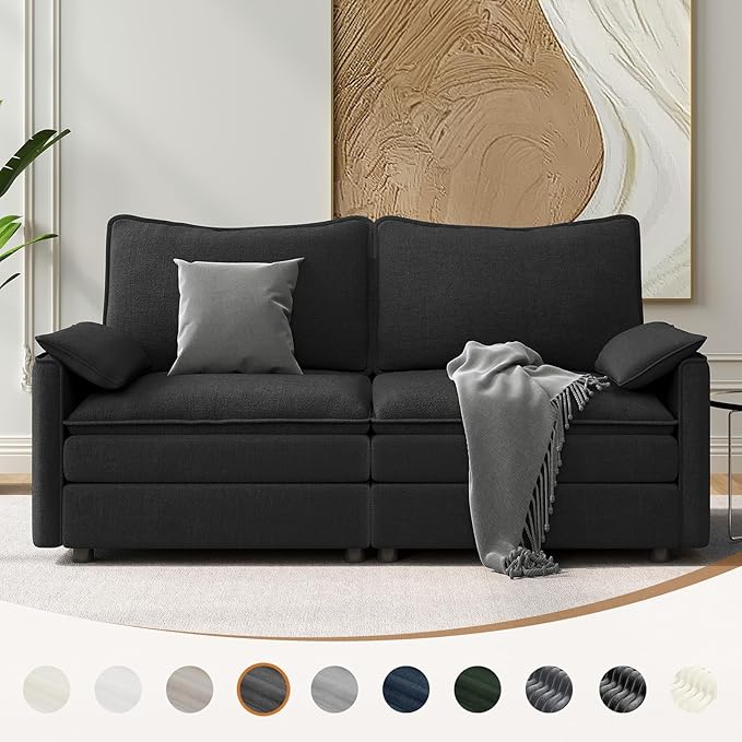 Vesgantti 74" Loveseat Sofa for Living Room, Comfy Cloud Couch Deep Seat