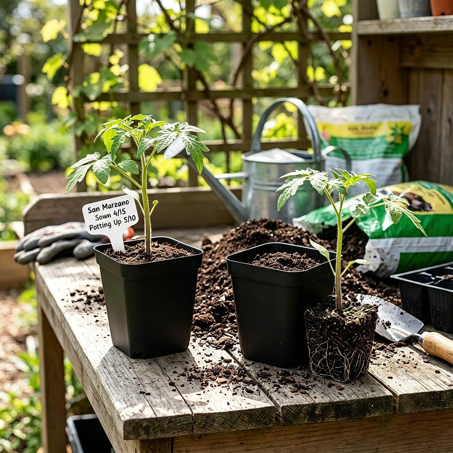 Yampahpa Nursery Pots for Plants, 4 inch Plant Pots, 60 Pack, Black