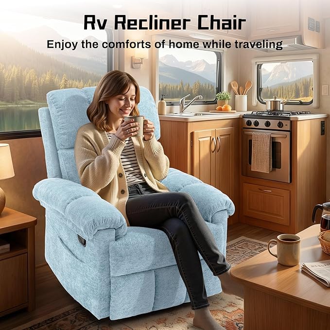 Korser Recliner Chair, Swivel Rocker Recliner Chair