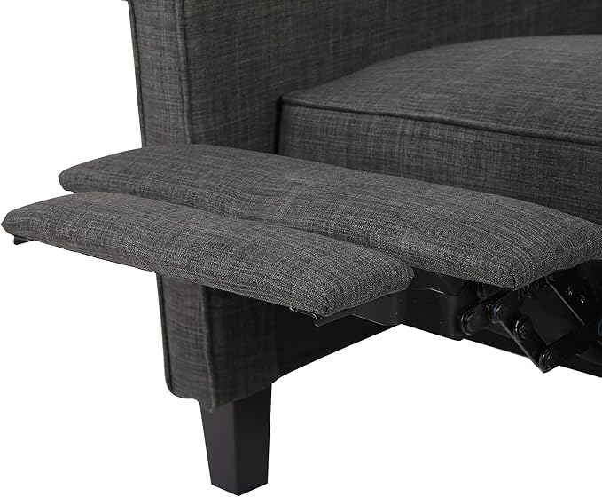 Christopher Knight Home Emmie Fabric Recliner, Moss Gray, Dark Brown