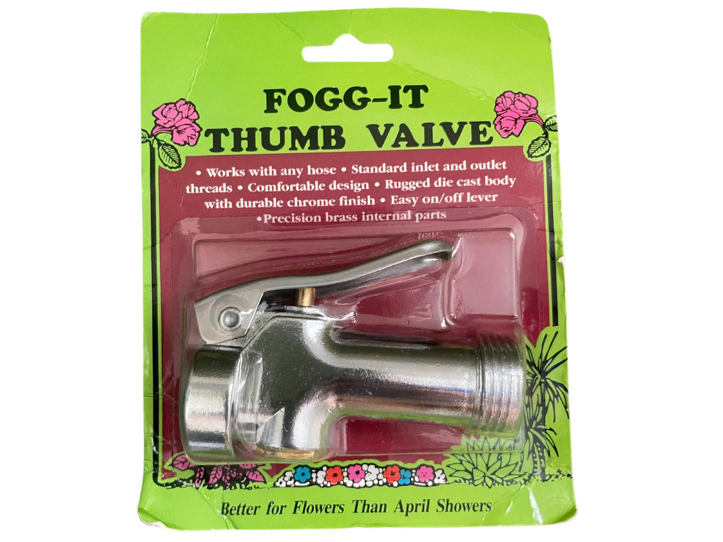 Fogg-It Thumb Valve for Garden Hose – Easy On/Off Water Control, Leak-Free Push Valve for Precision Watering & Irrigation