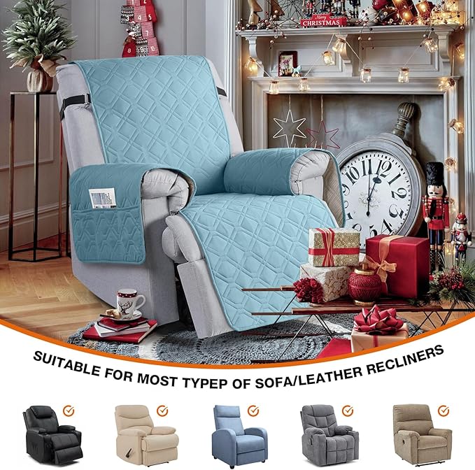 VANSOFY 100% Waterproof Recliner Chair Covers, Recliner Cover Non-Slip Dog