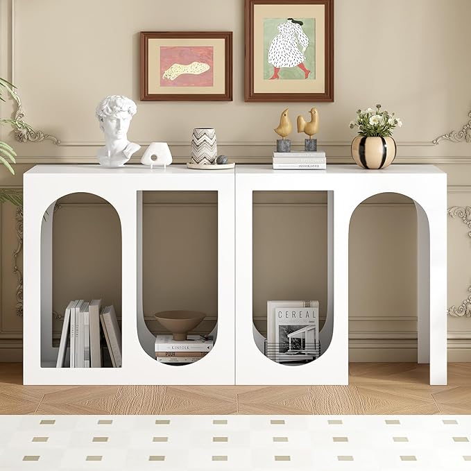 Bookshelf, Modular Storage Shelves Entryway Console Table Organizer