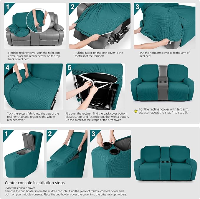 TAOCOCO Loveseat Recliner Cover