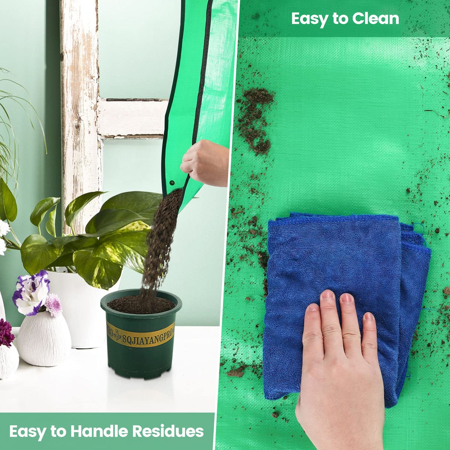 Extra Large Waterproof Potting Mat for Indoor Plant Transplanting and Mess Control, Table Top Potting Tray Repotting Mat Birthday Gifts for Plant Lovers Gardening Gifts for Women