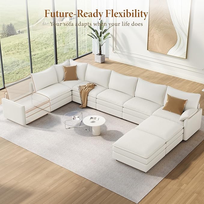Vesgantti Large Modular Sectional Sofa, Big Comfy Cloud Couch
