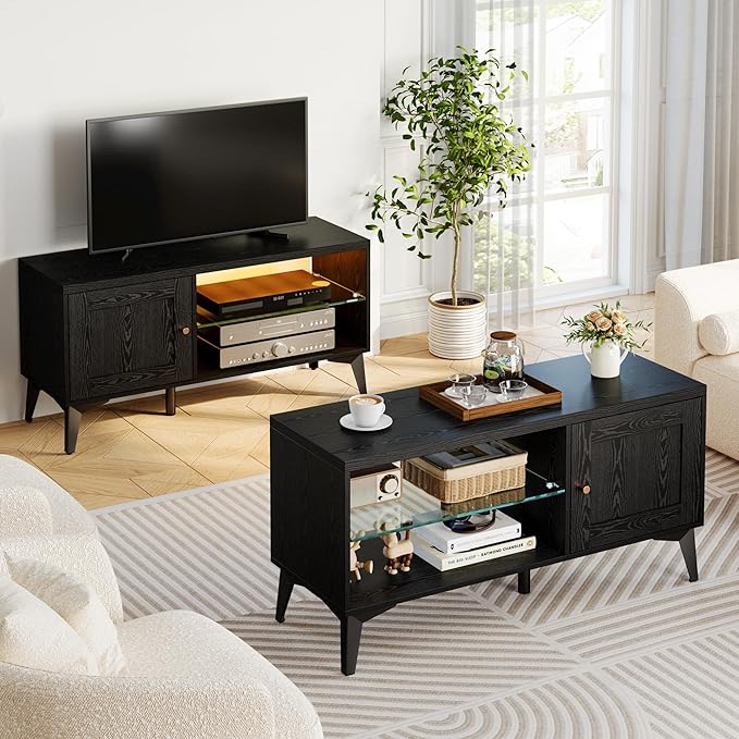LIKIMIO 2-in-1 TV Stand for 85 Inch TV, Entertainment Center