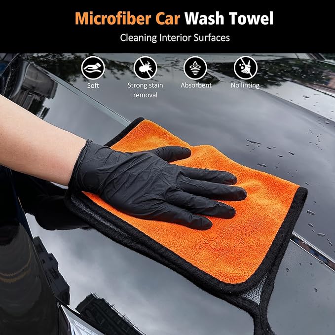 YeewayVeh 7PCS Car Interior Detailing Kit, Horse Hair Car Leather Brush