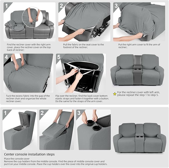 TAOCOCO Loveseat Recliner Cover