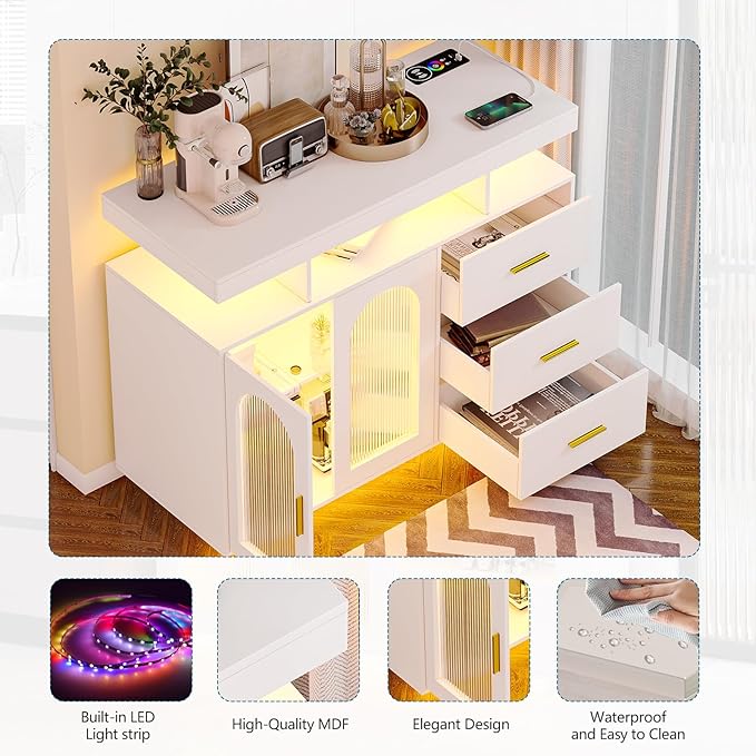 HNEBC LED Sideboard Buffet