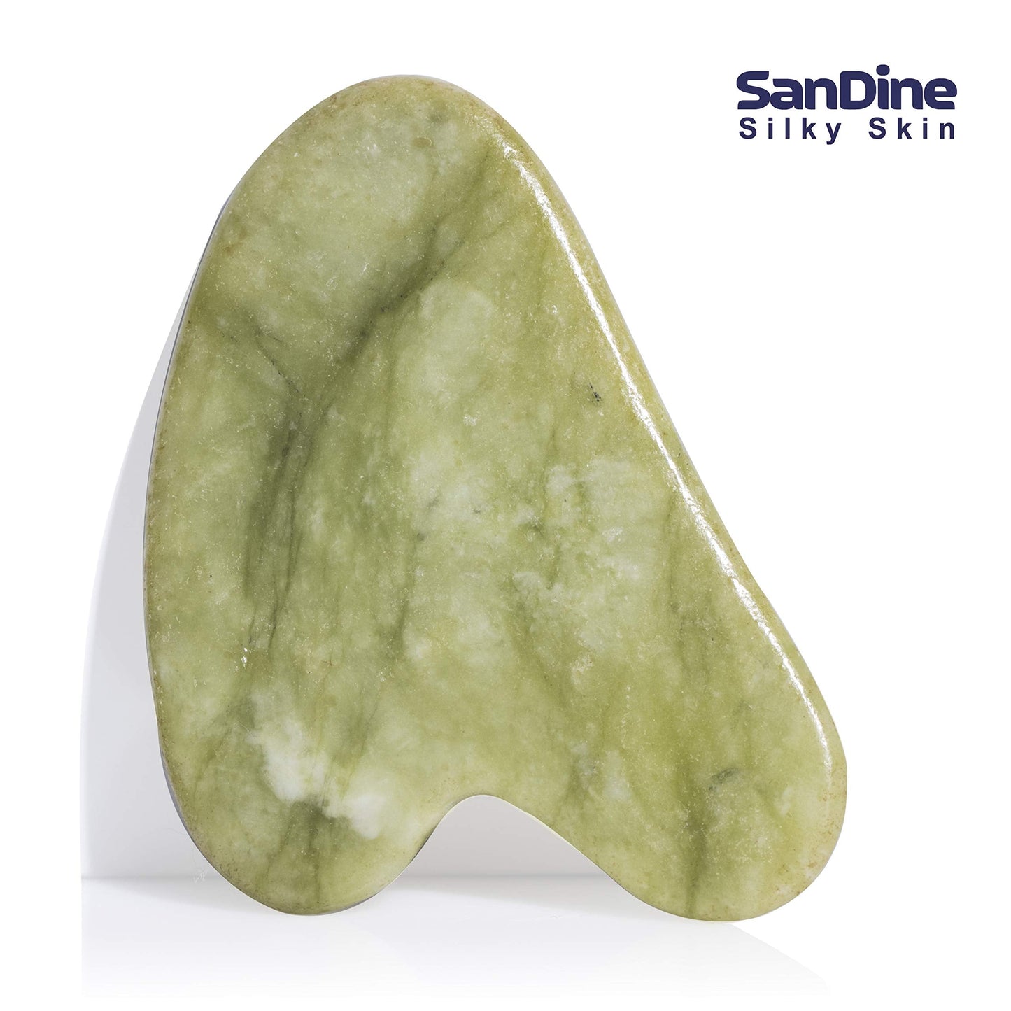 Guasha Scraping Massage Tool â Jade Gua Sha Board - Traditional Scraper Tool for Anti-Aging - Natural Stone Aventurine Guasha - For Silky Smooth and Beautiful Skin - By Sandine