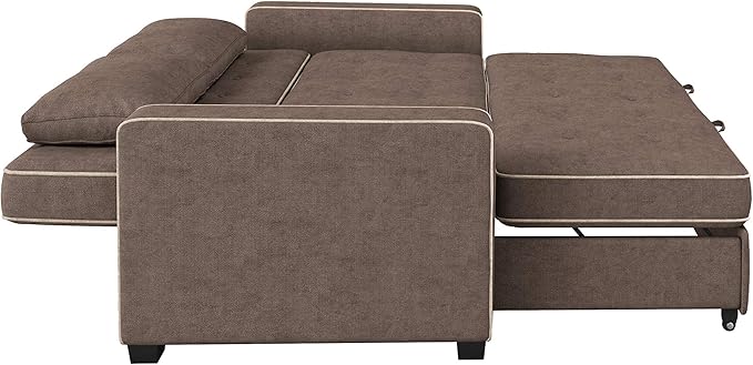 Serta Ainsley 72.6" Convertible Sleeper Sofa, Queen Size, Dreamcoil Comfort