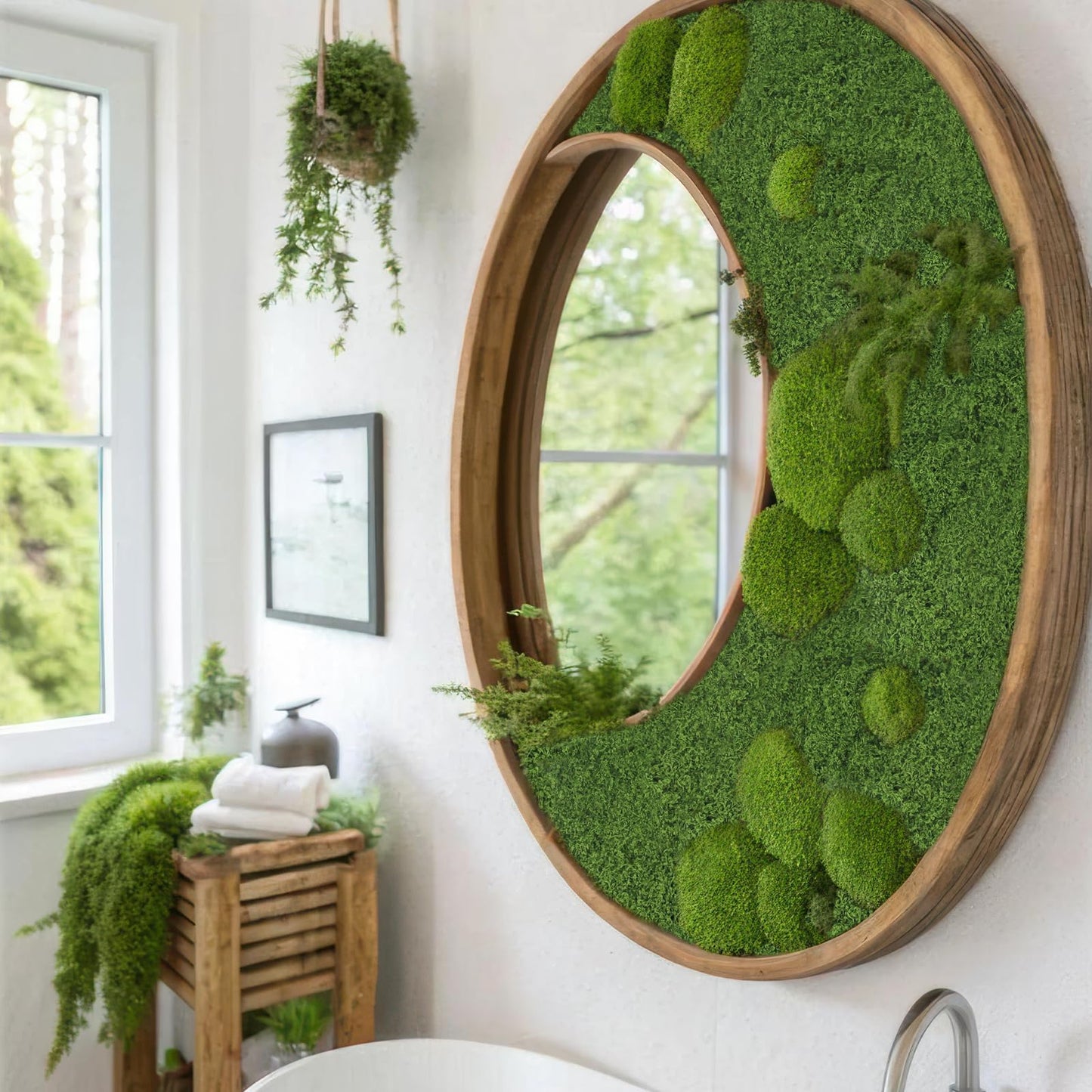 FAICOIA Fake Moss Rug Roll Moss Mat for Decoration 12" x 71" Artificial Moss Blanket for Plants Indoor Dark Green Faux Grass for Planters Crafts Table Runner DIY Fairy Garden Wedding 30 x 180cm