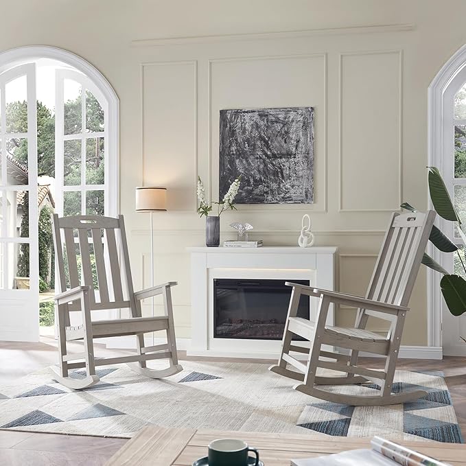 Psilvam Oversized Outdoor Rocking Chair,