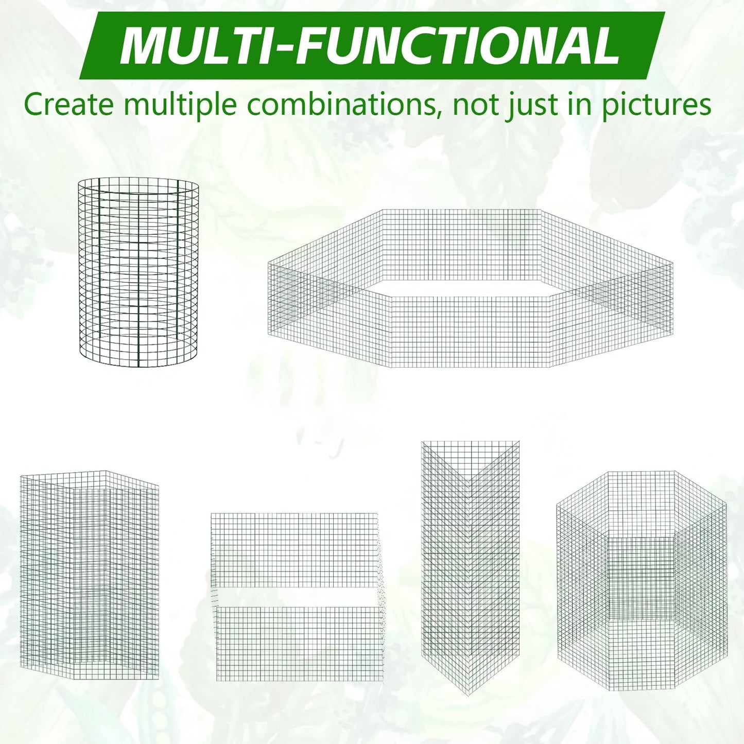 36 Packs 23.6" H Large Wire Plant Protectors Cages to Keep Animals Out,Mesh Plant Cage Chicken Wire Cloche with Ground Stakes and Nylon Ties Protect Plants,Garden,Shrubs,Vegetables(Set of 12)