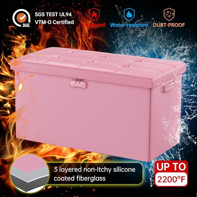 DocSafe Storage Ottoman Bench