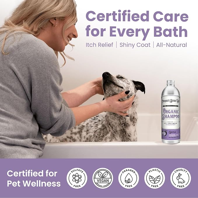 Project Sudz Gentle All Natural Dog Shampoo β Lavender | Soothing Liquid Shampoo for Dogs | Calming, Eco-Friendly, Non-Toxic, Made in USA