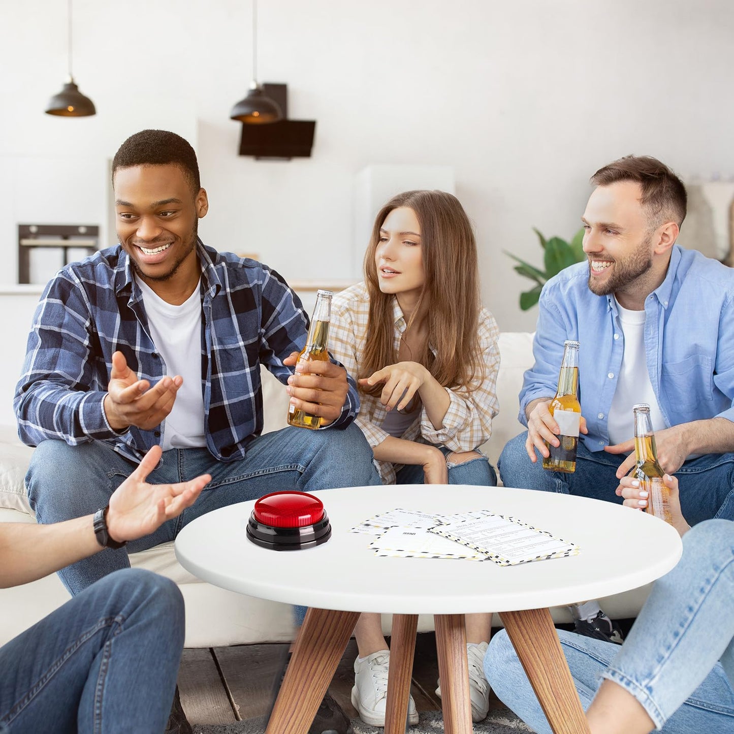 Humyoun Graduation Friendly Feud Game with 2 Answer Buzzers, Grad Feud Cards for Family Game Night Fun Trivia Quiz for Class Party Groups Clubs Team Building