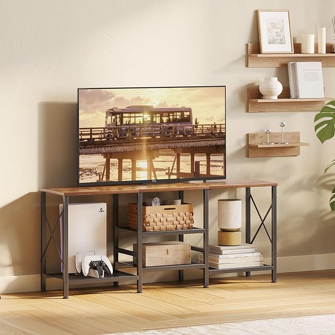 JARHETUN TV Stand for 55 Inch TV, Entertainment Center