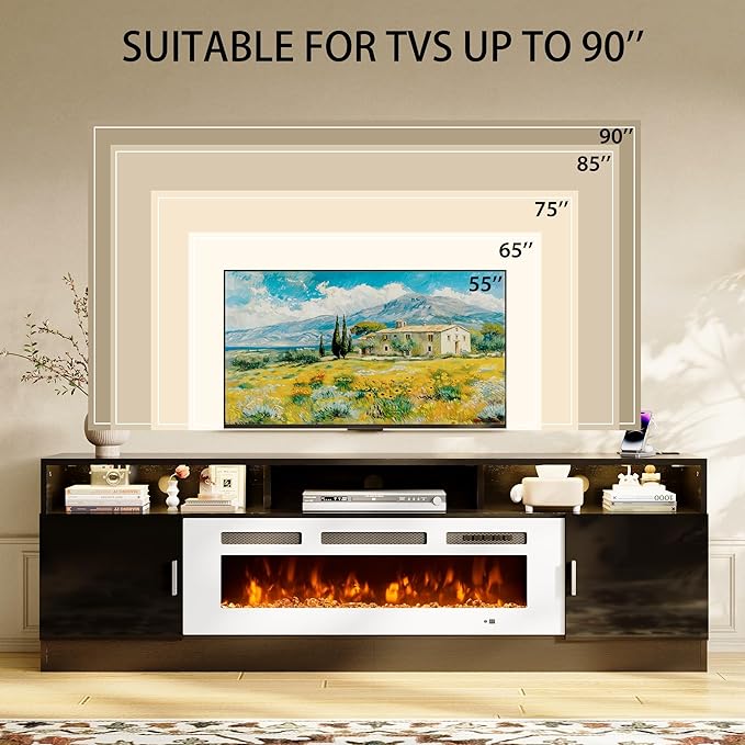 oneinmil 78" Fireplace TV Stand
