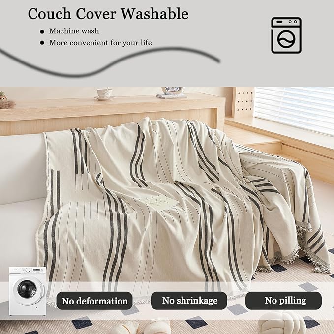 DREAMINGO Couch Cover Reversible Chenille Loveseat Sofa Covers