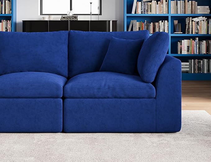 ohllob 140" U Shaped Couch, Cloud Sectional Couches