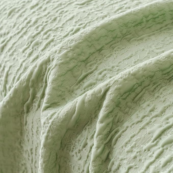 DREAMINGO Bubble Textured Cooling Sofa Cover, Ice Silk Breathable Couch Cover