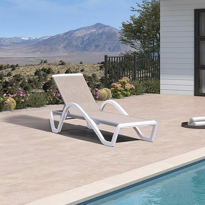PURPLE LEAF Patio Chaise Lounge Chair