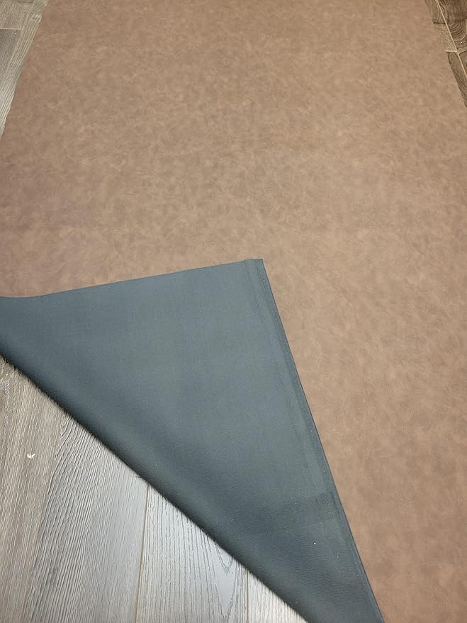 NAT Leathers | Dark Brown Tumbled Nubuck Soft Faux Leather PU Fabric Sheet Peta