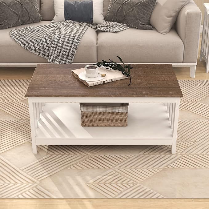 ChooChoo Farmhouse Coffee Table, 40 Inch