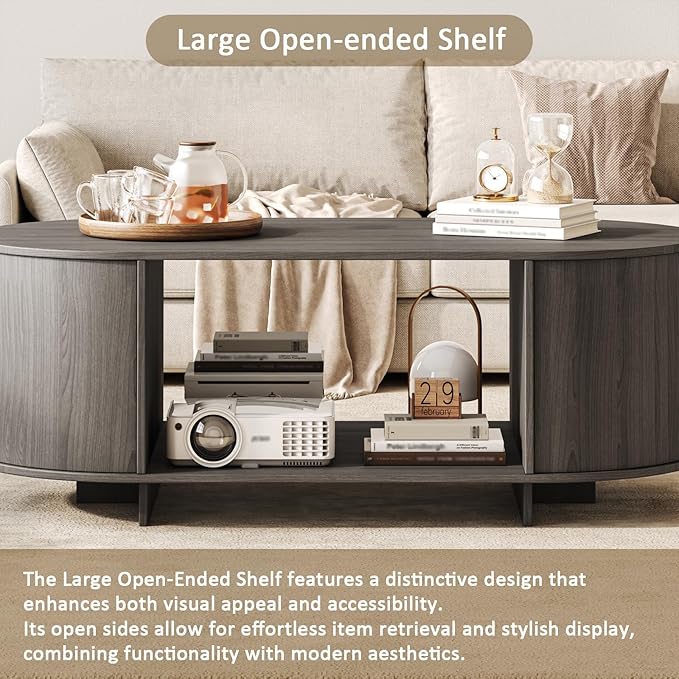 Coffee Table and TV Stand Set of 2, 76.4'' Modern TV Console, Entertainment