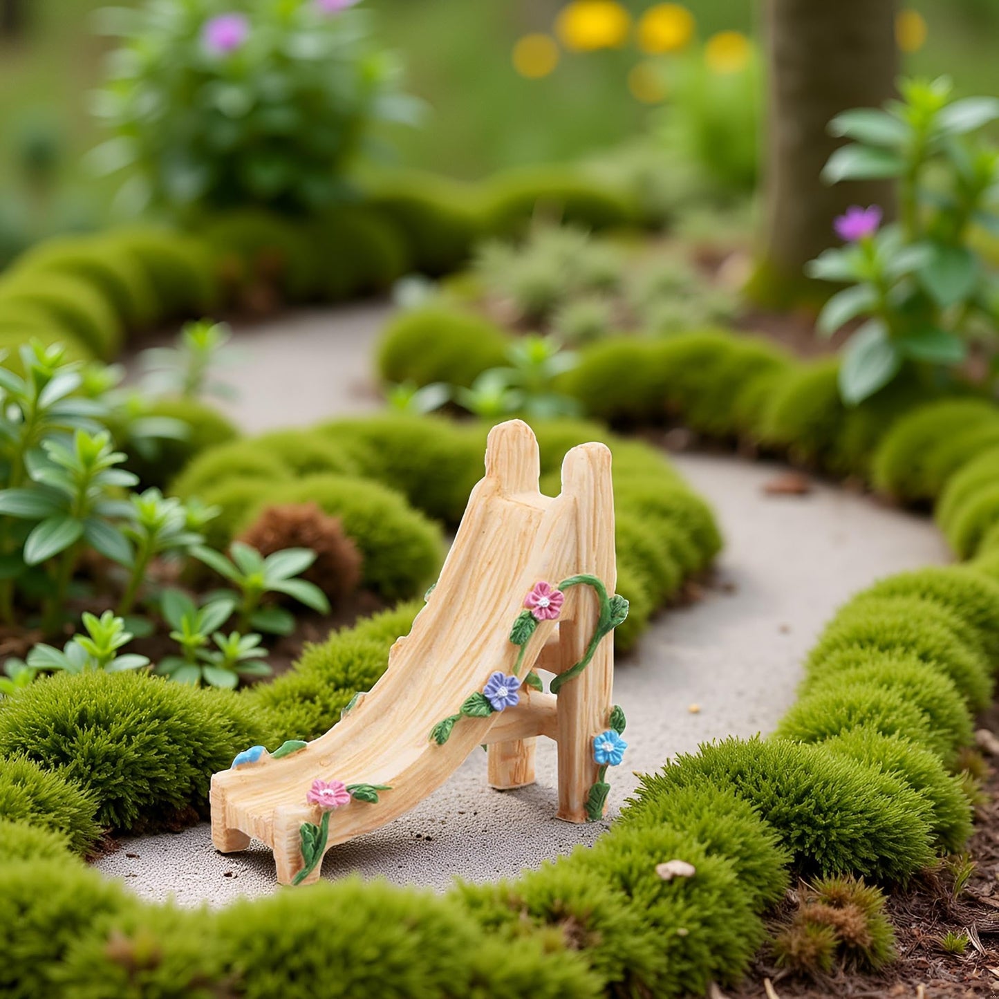Kai Dream Miniature Fairy Garden Accessories, Resin Slide, 2.8 * 1.4 * 2.8 inches, Decorative Landscape, Dollhouse Decor