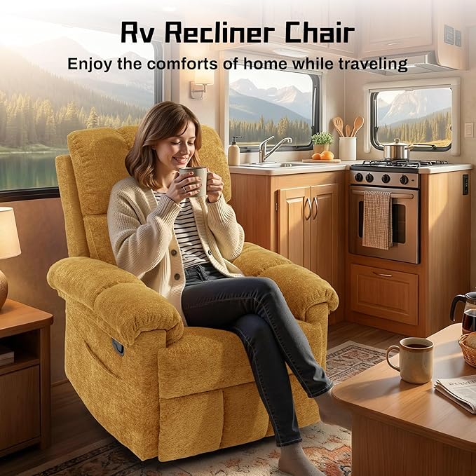 Korser Recliner Chair, Swivel Rocker Recliner Chair